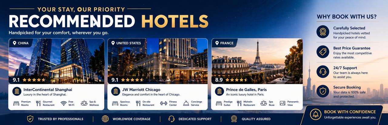 recommanded hotels&nbsp;